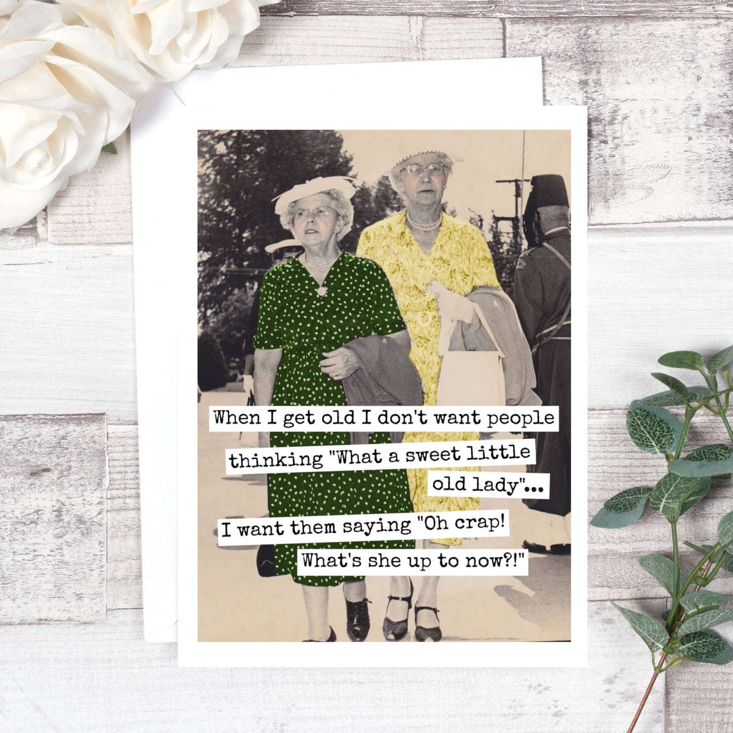 Raven's Rest Studio - When I Get Old I Don't Want People... Birthday Card.