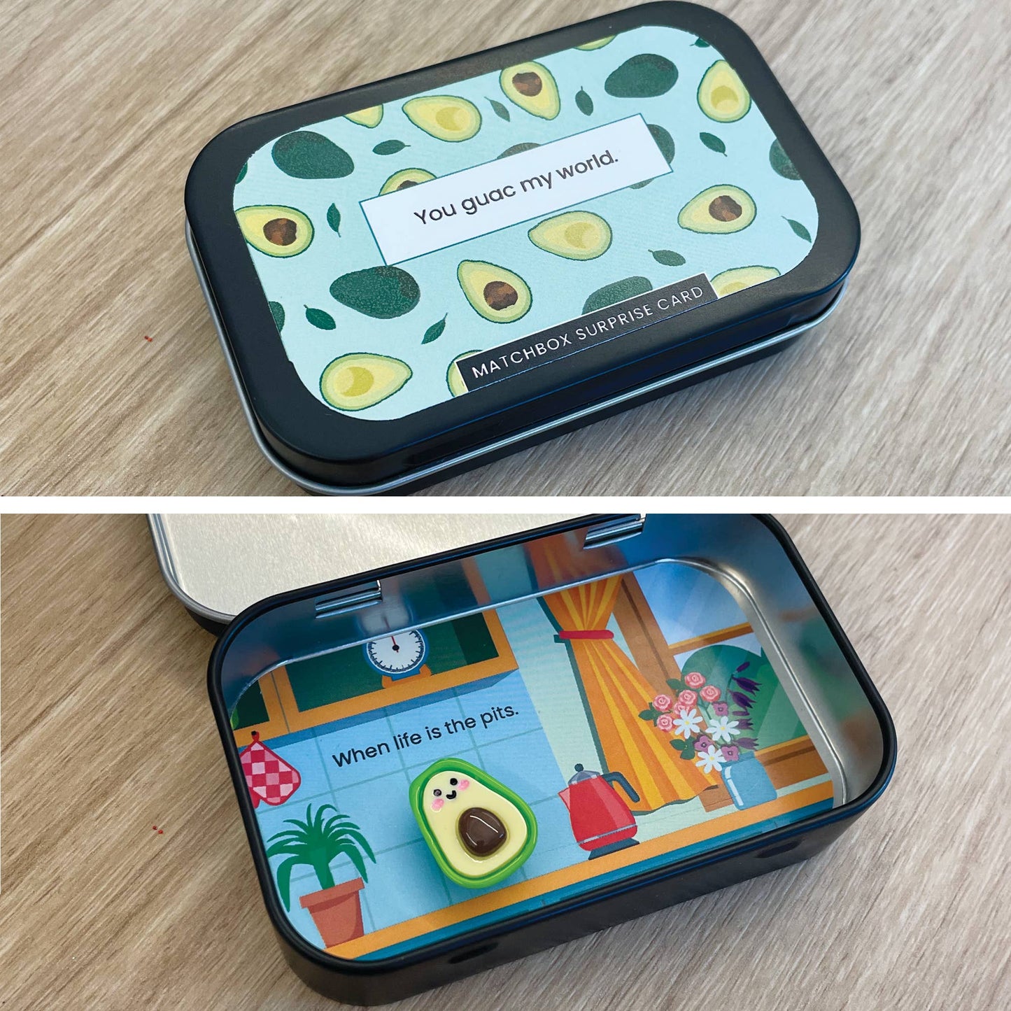Design Corner - Matchbox Surprise Card Tin - You guac my world