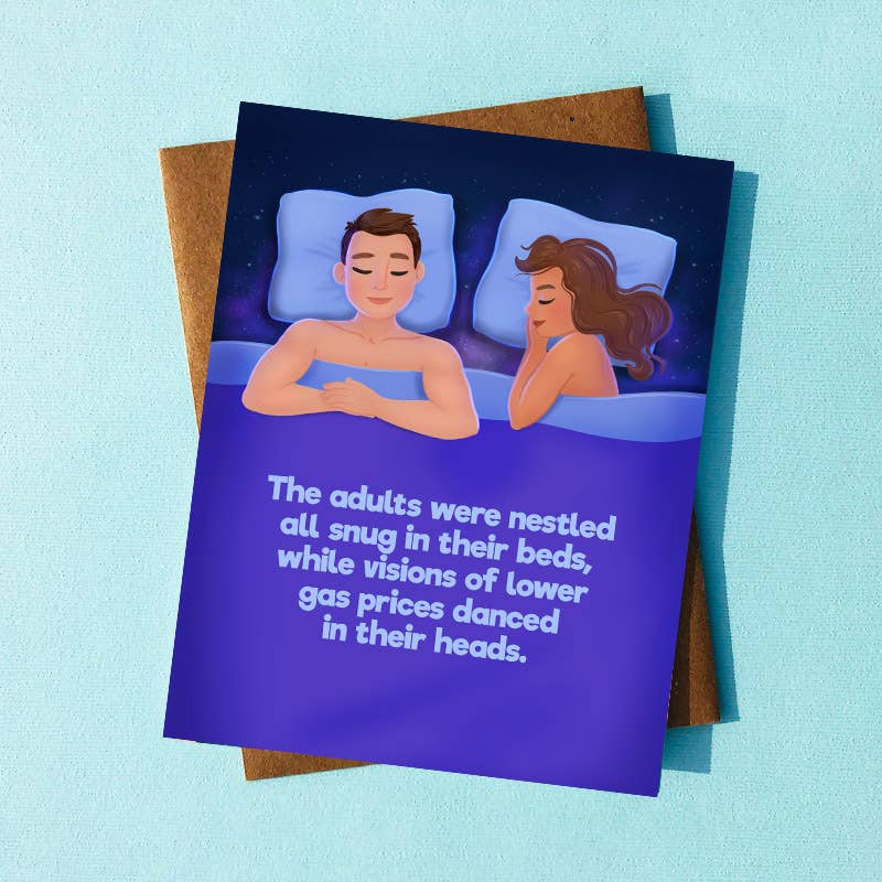 Gas Prices Funny Christmas Card - Sarcastic Holiday Card