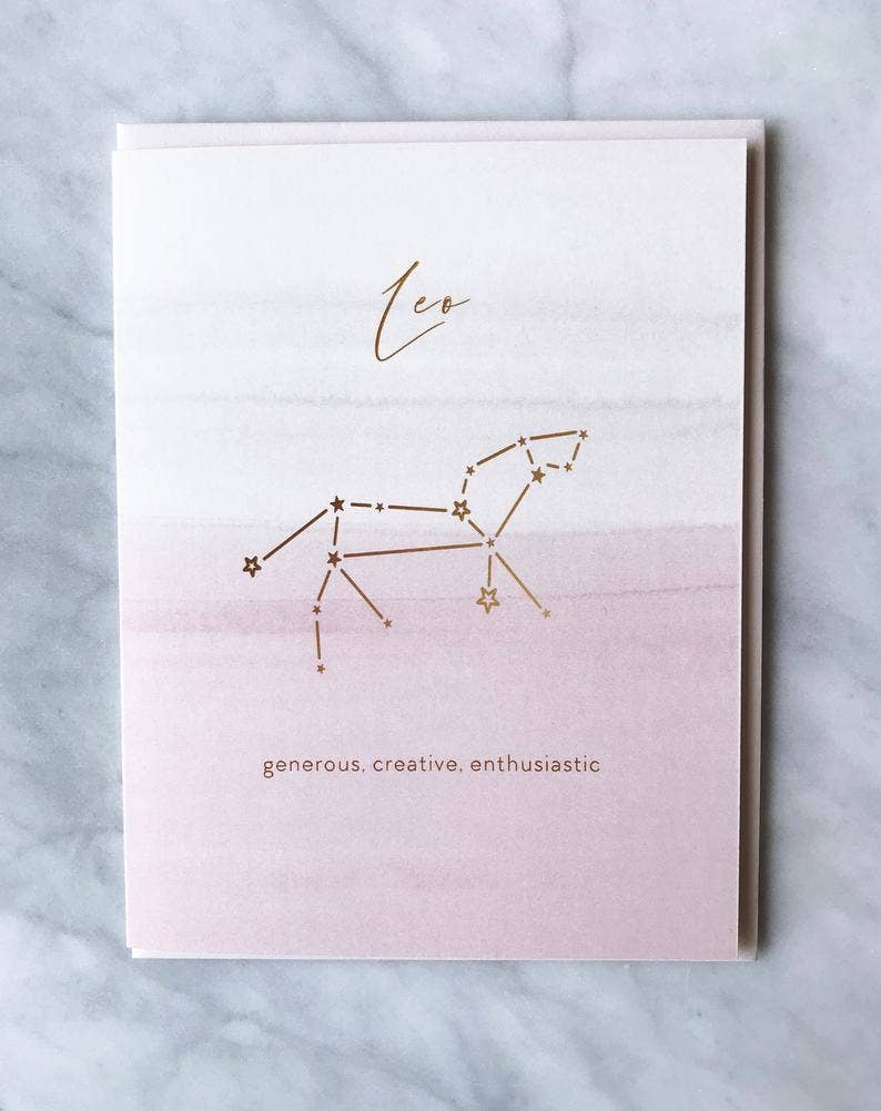 Zodiac Constellation Greeting Cards - Eleven Love
