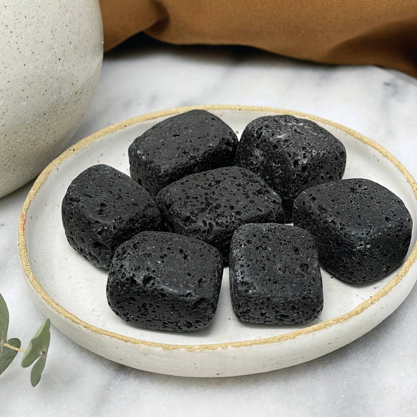 Subject II Change - Polished Black Lava Stones