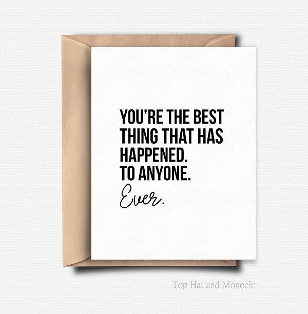Top Hat and Monocle - Best Thing Love Card