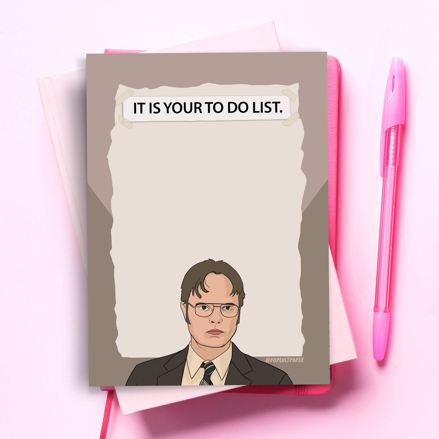 Pop Cult Paper - The Office Dwight Funny Notepad - Pop Culture To Do List