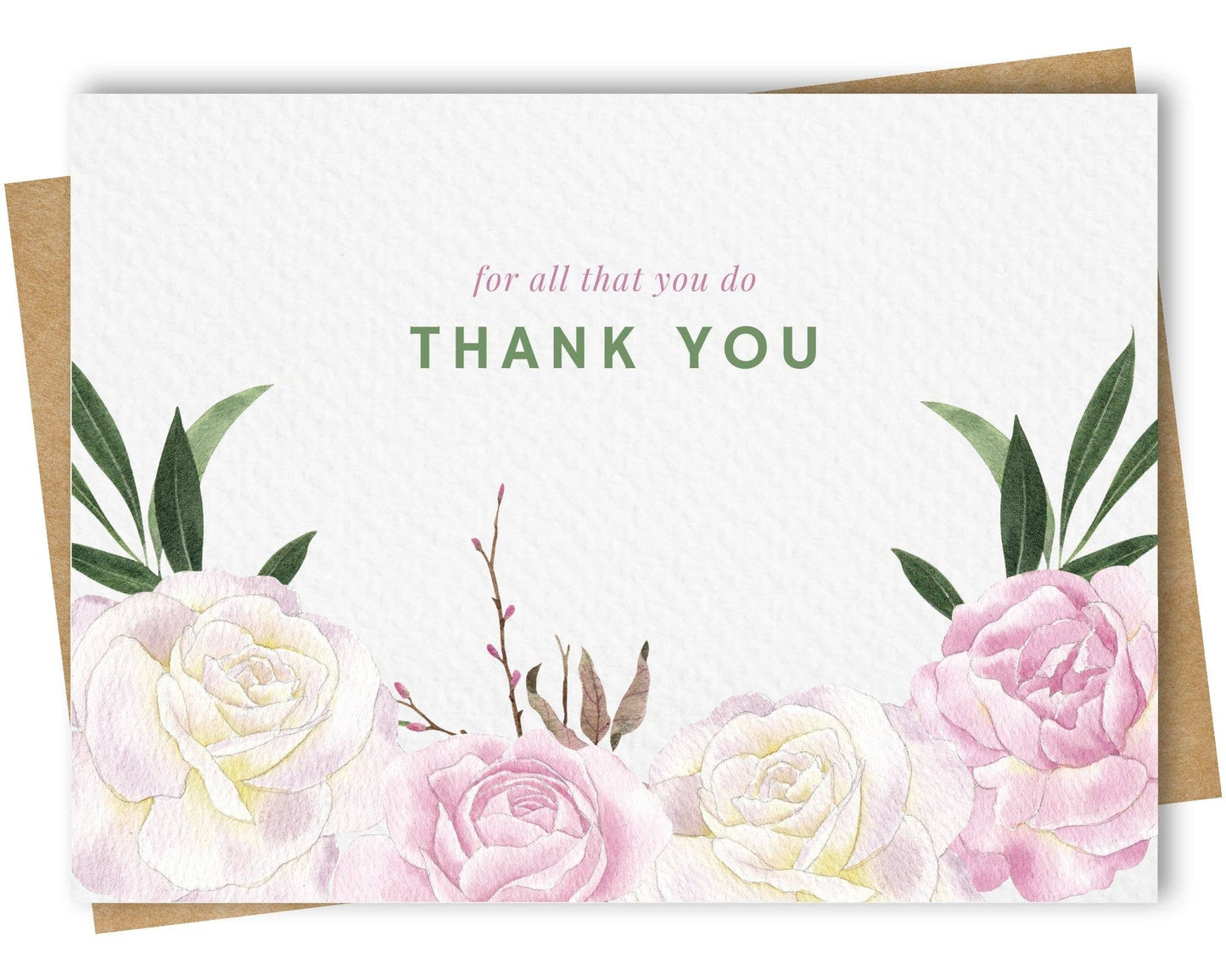 Paper Kuts - For All That You Do, Thank You Card, Includes Kraft Envelope