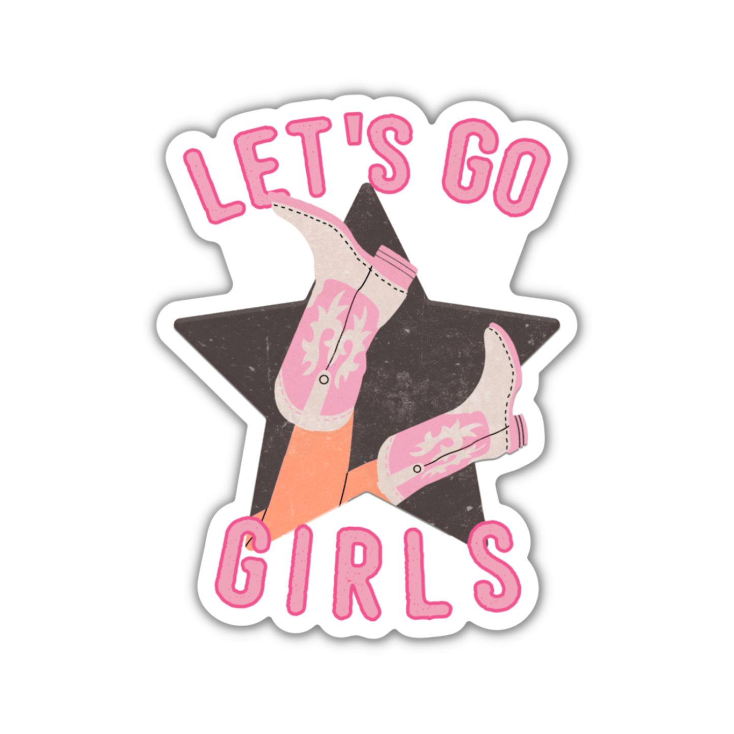 The Playful Pineapple - Let's Go Girls Vinyl Sticker