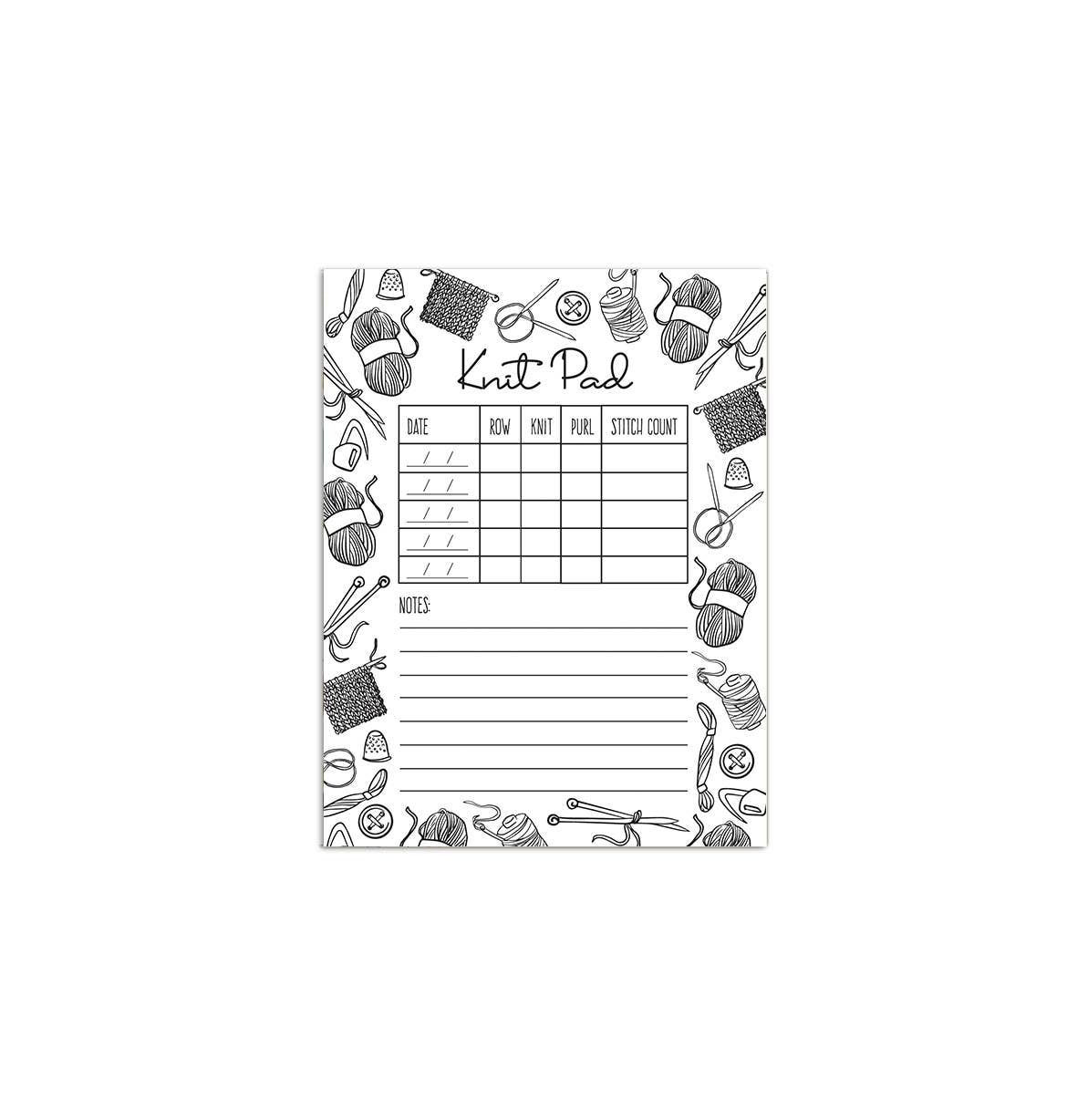 Jaybee Design - Knitpad - 25 pg Notepad