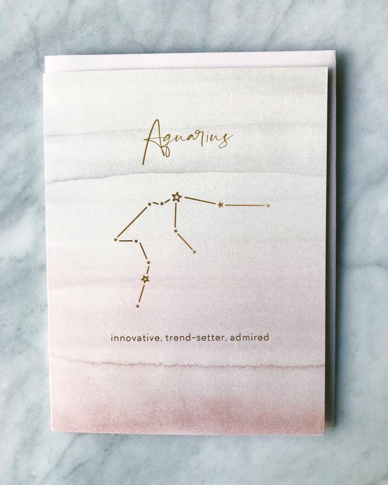 Zodiac Constellation Greeting Cards - Eleven Love