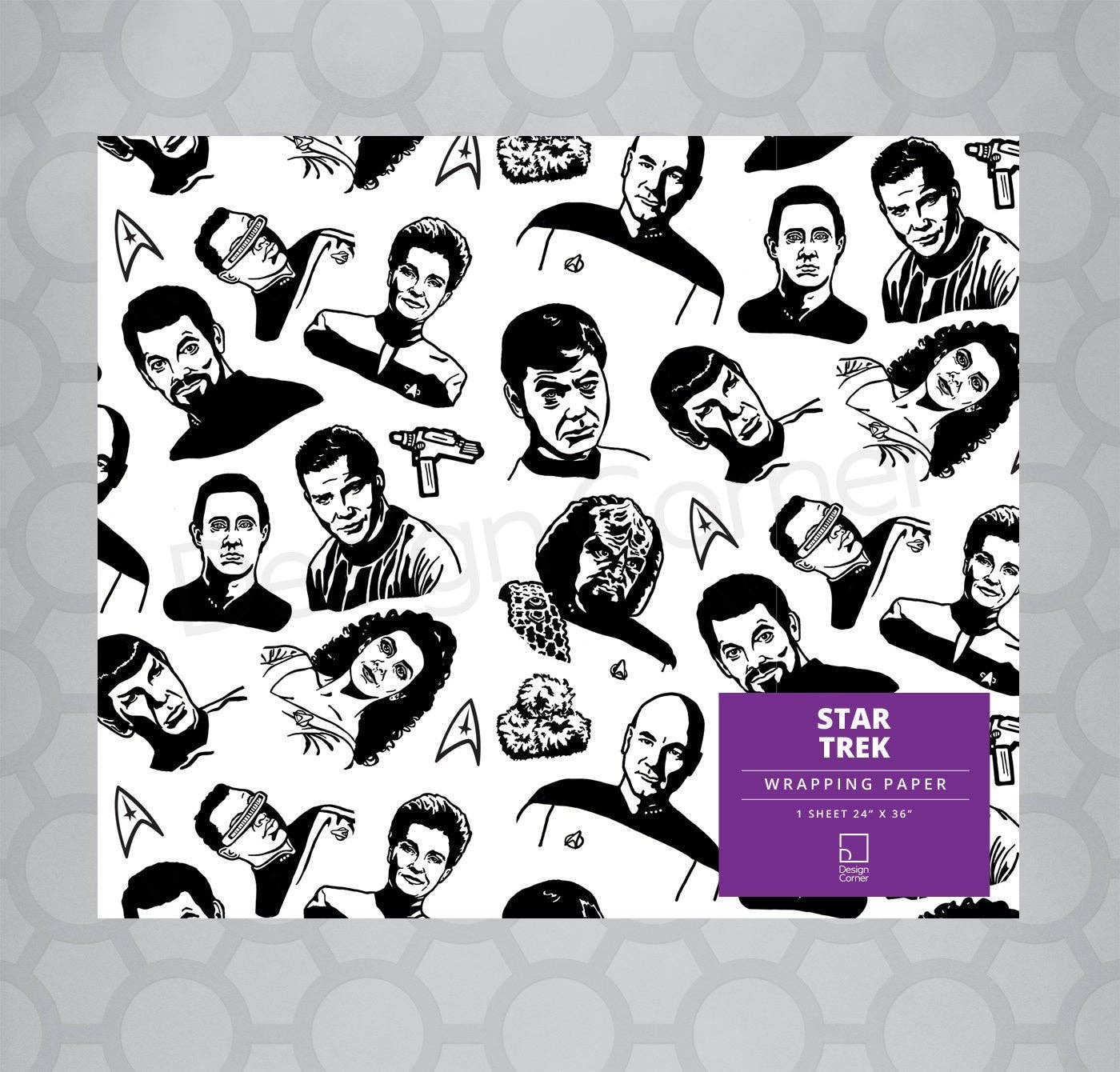 Star Trek Gift Wrap 24"x36" Sheet