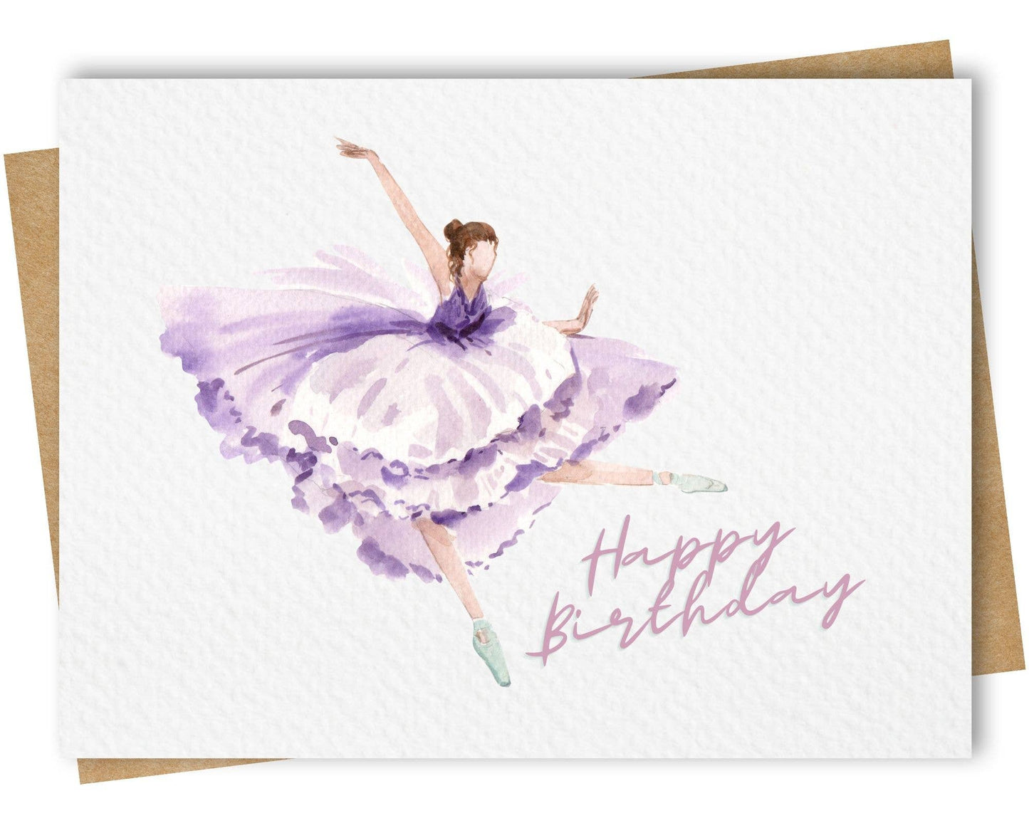 Paper Kuts - Happy Birthday Ballerina Card, Includes Kraft Envelope