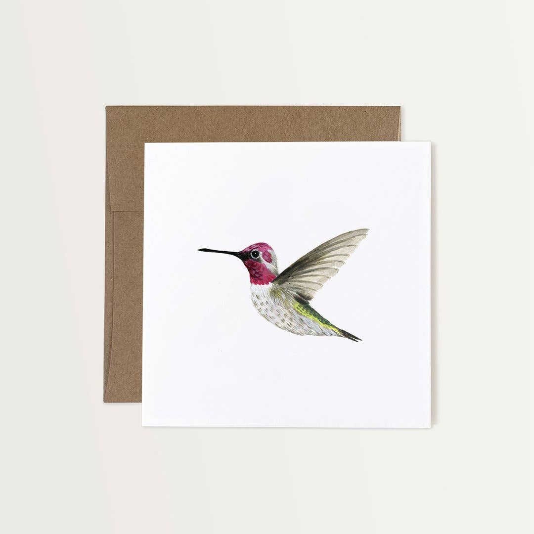 Emilie Simpson Art & Design - Anna’s Hummingbird Card