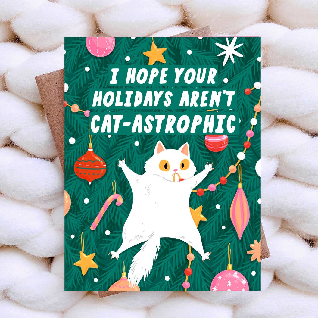 Cat-astrophic Funny Holiday Card - Funny Christmas Card