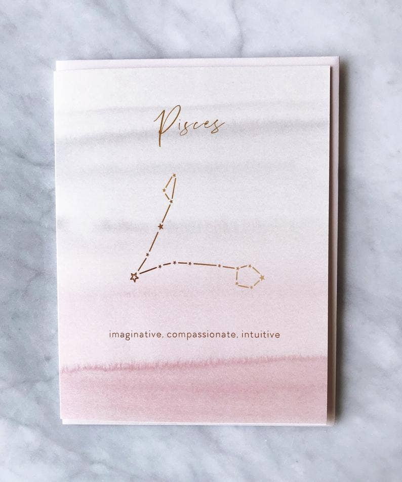 Zodiac Constellation Greeting Cards - Eleven Love
