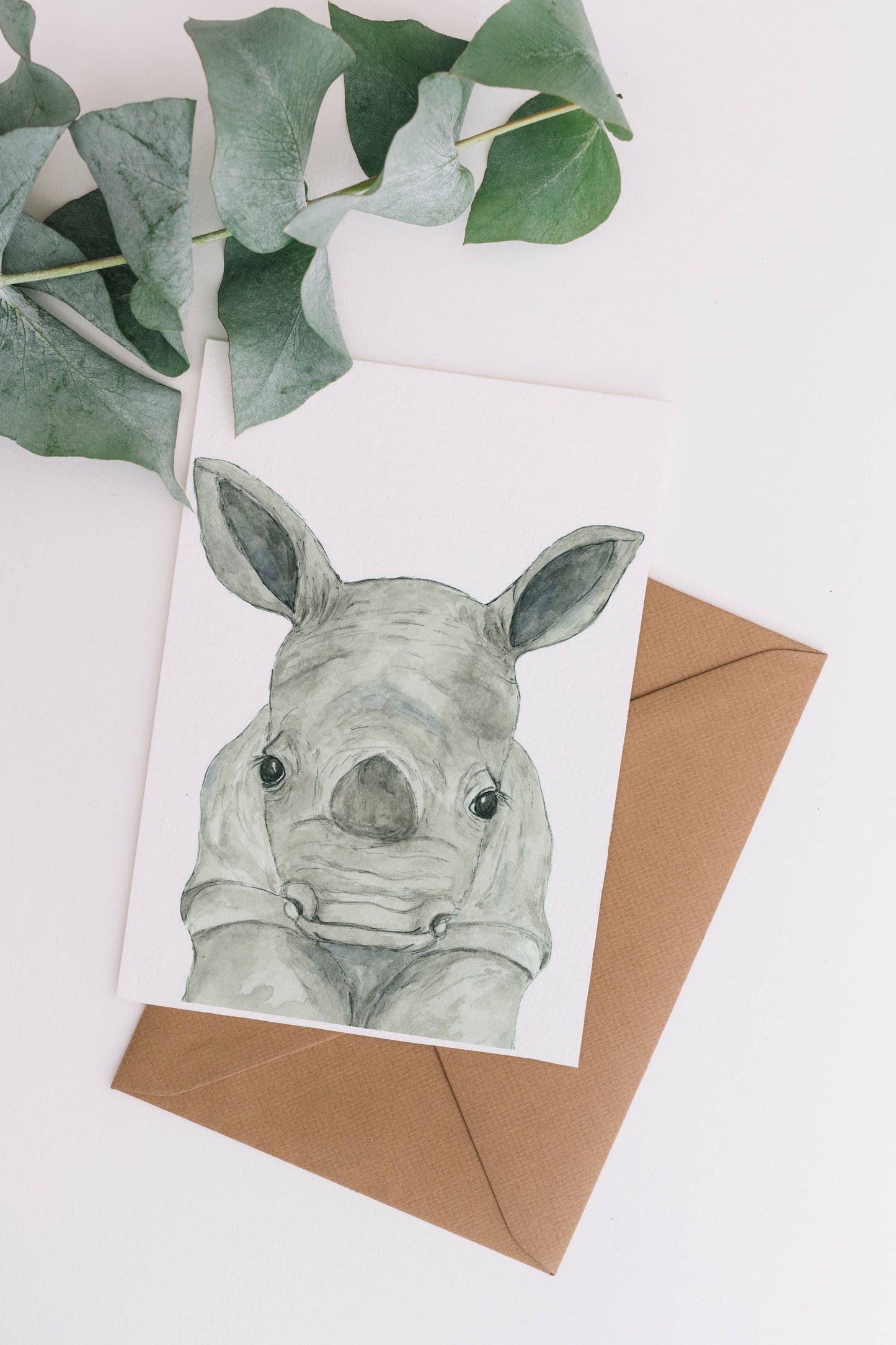 WLDFLWR Studio - Rhino Blank Greeting Card