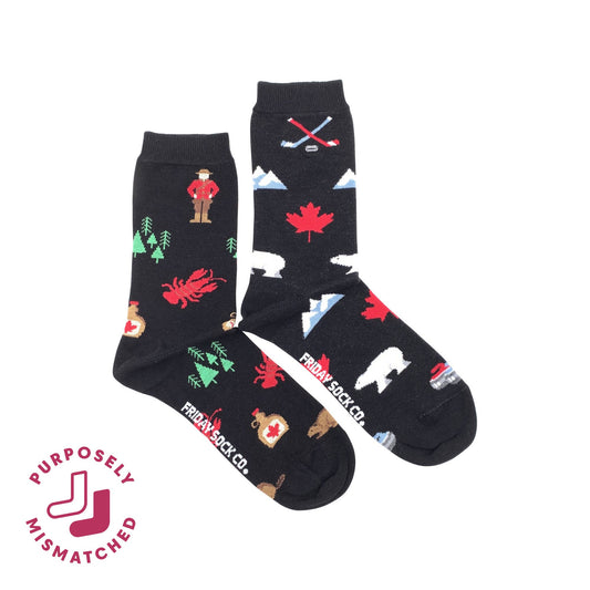 Friday Sock Co. - Women's Canada Icons Socks: Women’s 5 – 10