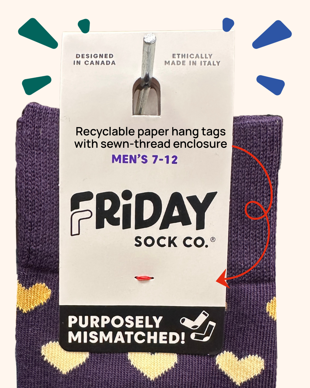 Friday Sock Co. - Men’s Football Mid-Calf Socks - Sports Fan Father's Day Gift: Men's 7 - 12