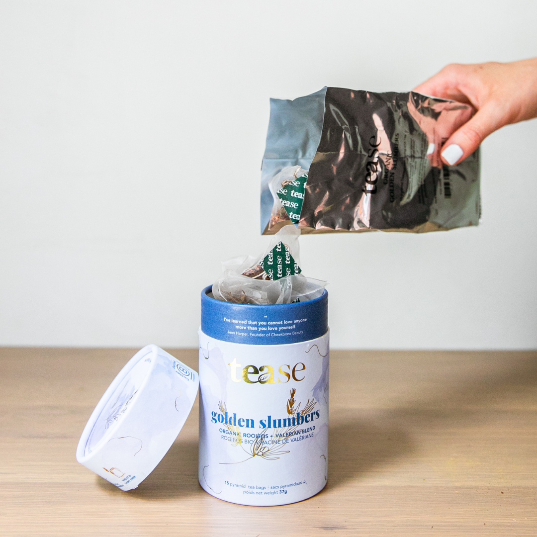 Tease | Wellness Tea Blends + Accessories - Golden Slumbers Tea Refill | Herbal Tea | Sleep Support Tea