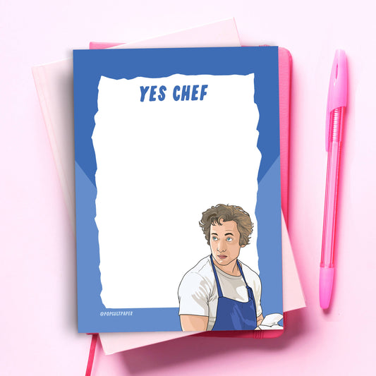 Pop Cult Paper - Yes Chef Funny Notepad To Do Planner - Pop Culture Gift