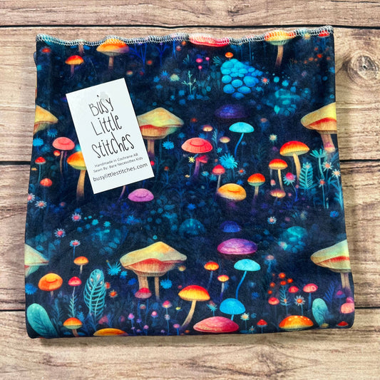Busy Little Stitches - Glowing Mushrooms Toddler Blanket
