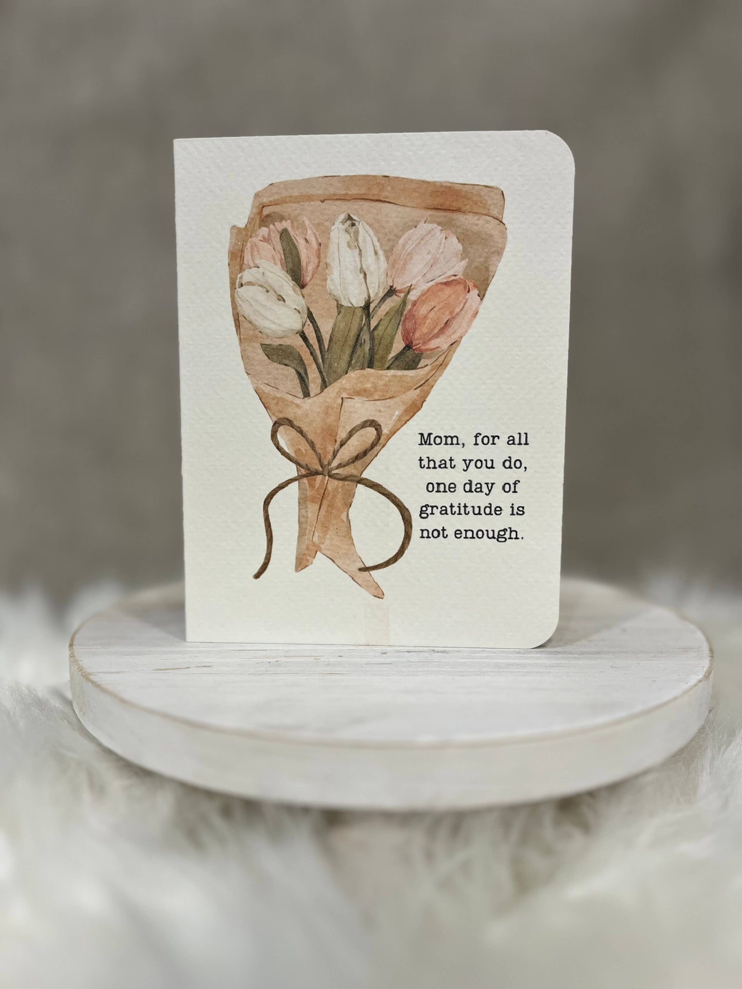 Paper Kuts - Tulip Bouquet Mother's Day Card Includes Kraft Envelope: Square