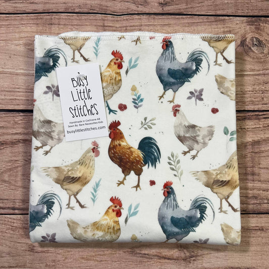 Busy Little Stitches - Chicken Watercolour Toddler Blanket