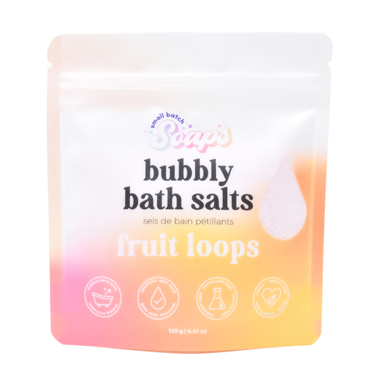 Small Batch Soaps - Fruit Loops Bubbly Bath Salts: Mini (120 g)