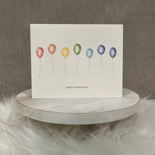 Paper Kuts - "Happy Birthday" Balloon Card - Includes Kraft Envelope: Square