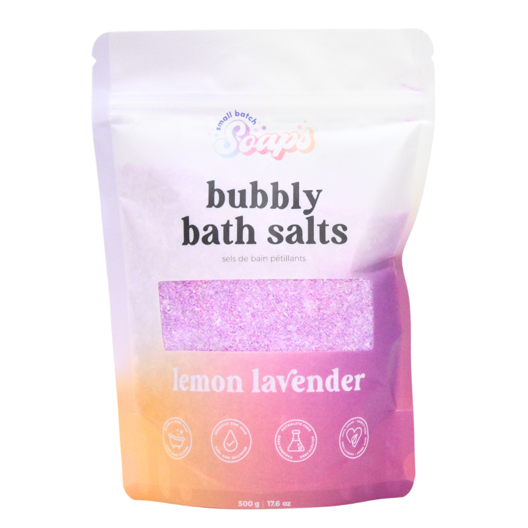Small Batch Soaps - Lemon Lavender Bubbly Bath Salts: Mini (125 g)