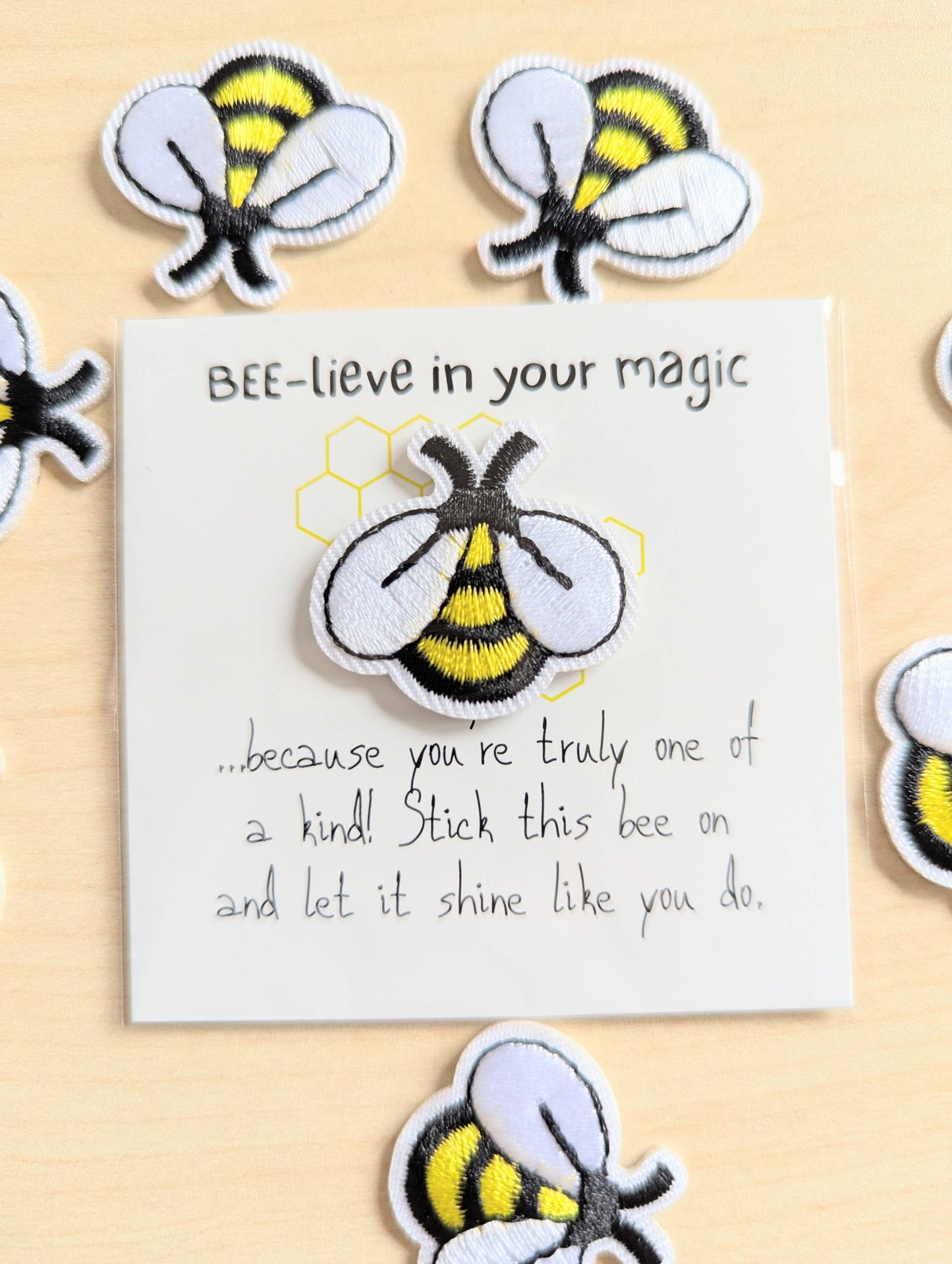 Uplifted Ink - Believe in Your Magic – Mini Card with Bee Patch