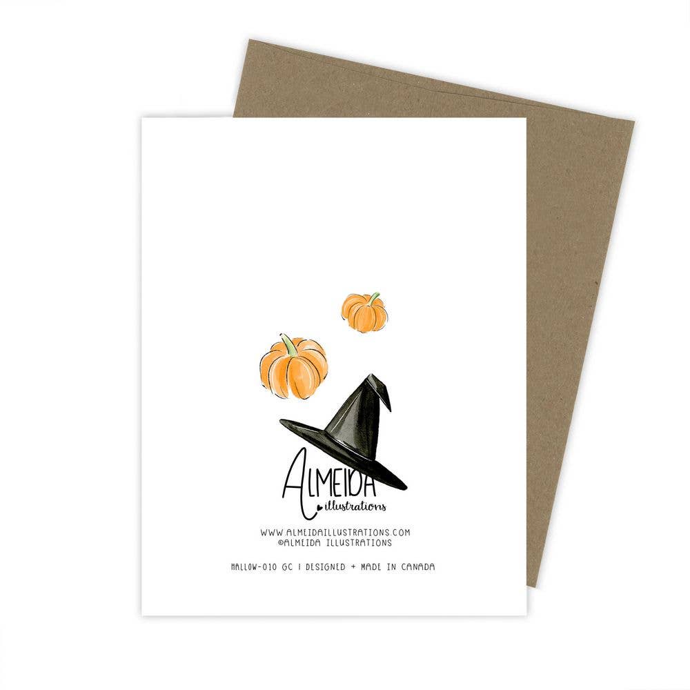 Almeida Illustrations - Happy Halloween! - Halloween Greeting Card: White