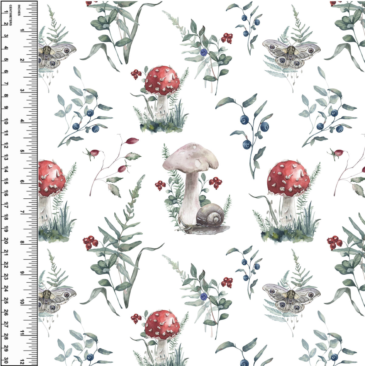 Busy Little Stitches - Toadstool Botanical Toddler Blanket