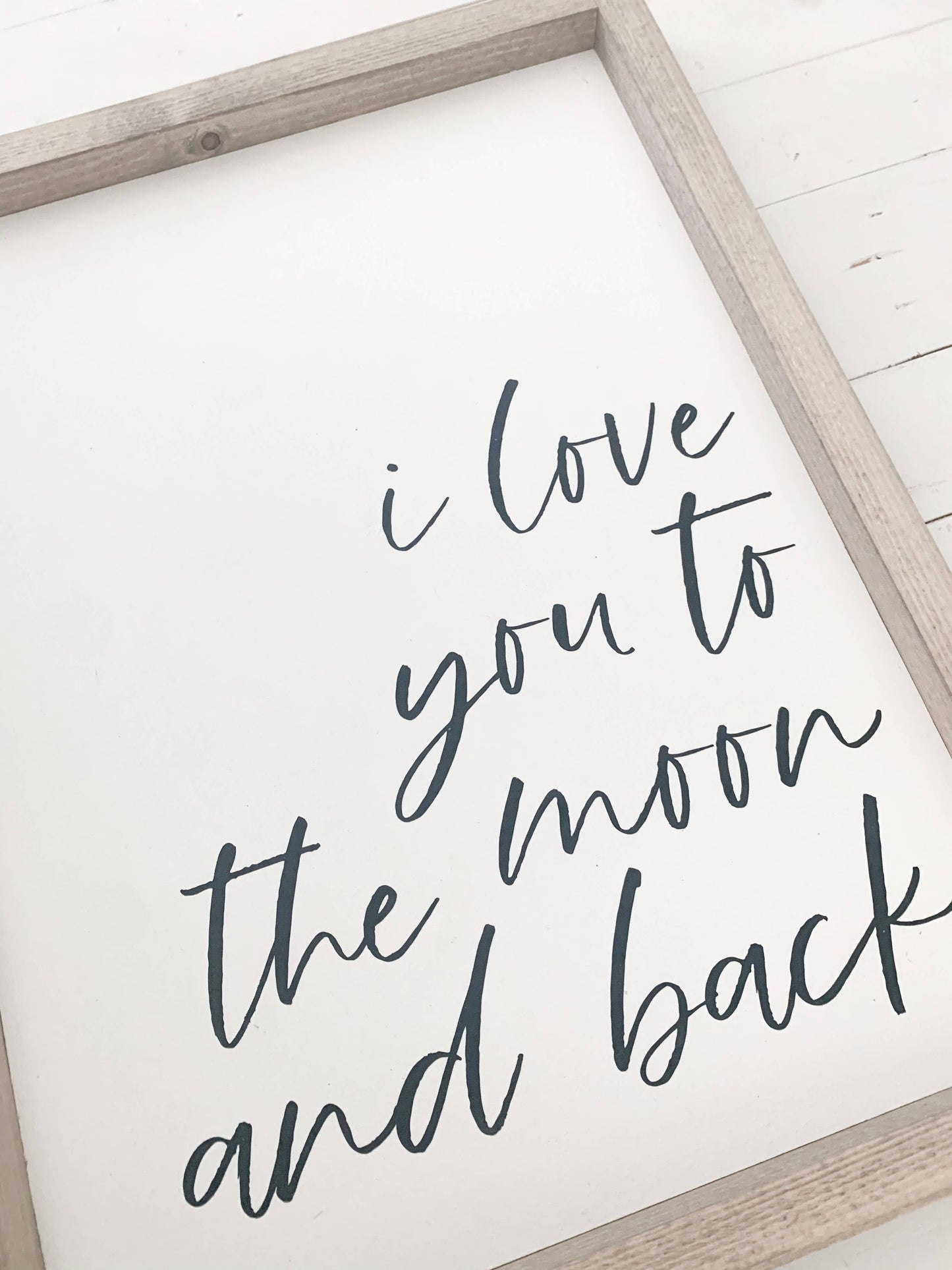 Ashwood Designs - I love you to the moon and back: Black / Dark Walnut