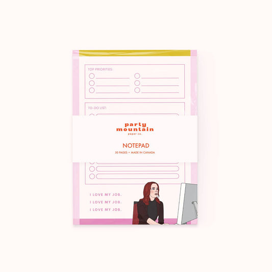 Party Mountain Paper co. - I Love My Job Notepad | Last Chance