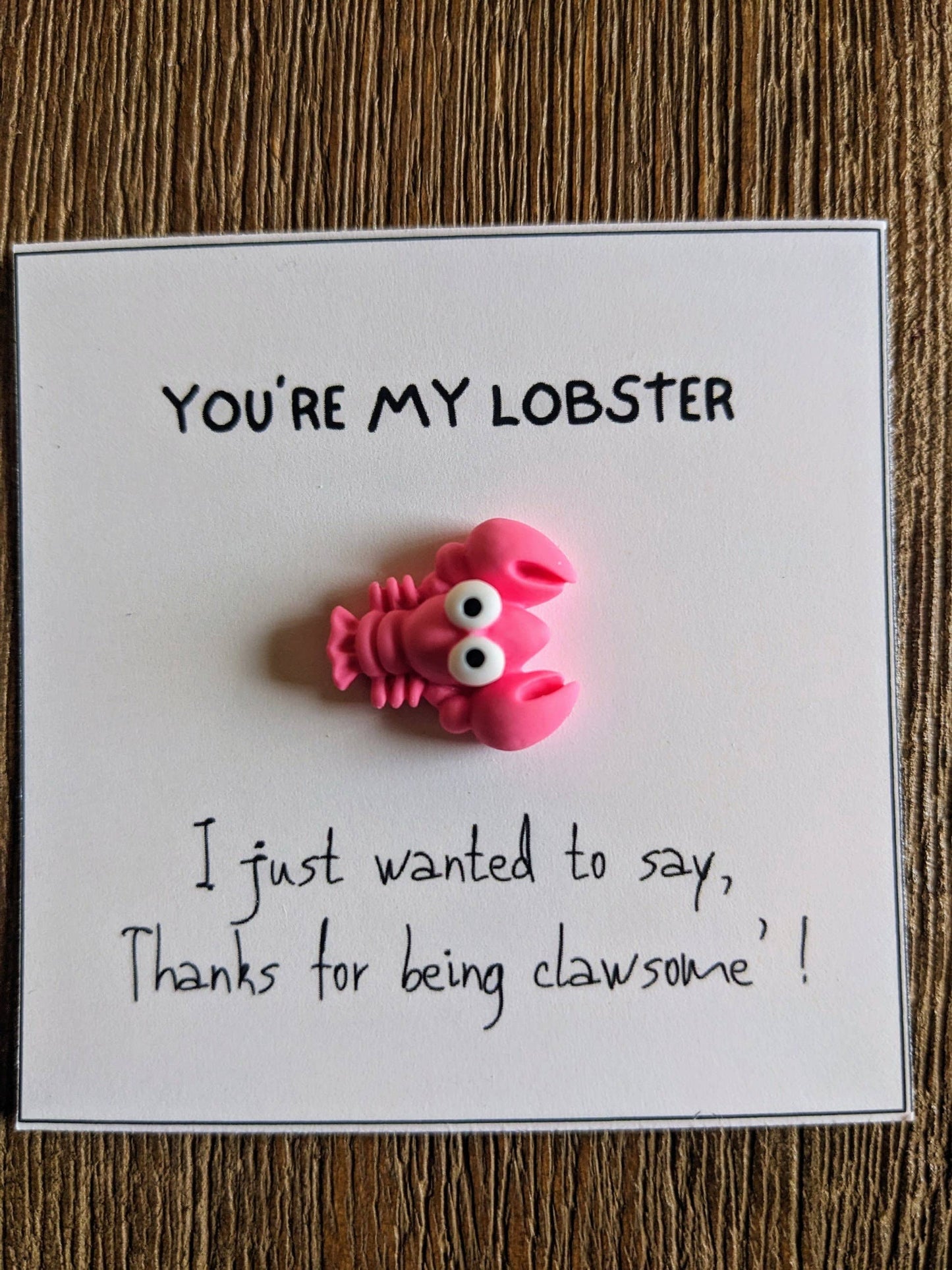 Uplifted Ink - Lobster Appreciation Love & Motivation Card: Variety of Colors / 1 Card