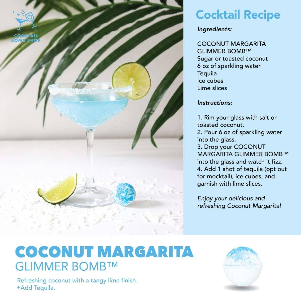 Cocktail Bomb Shop - COCONUT MARGARITA: 4 Cocktail Bombs