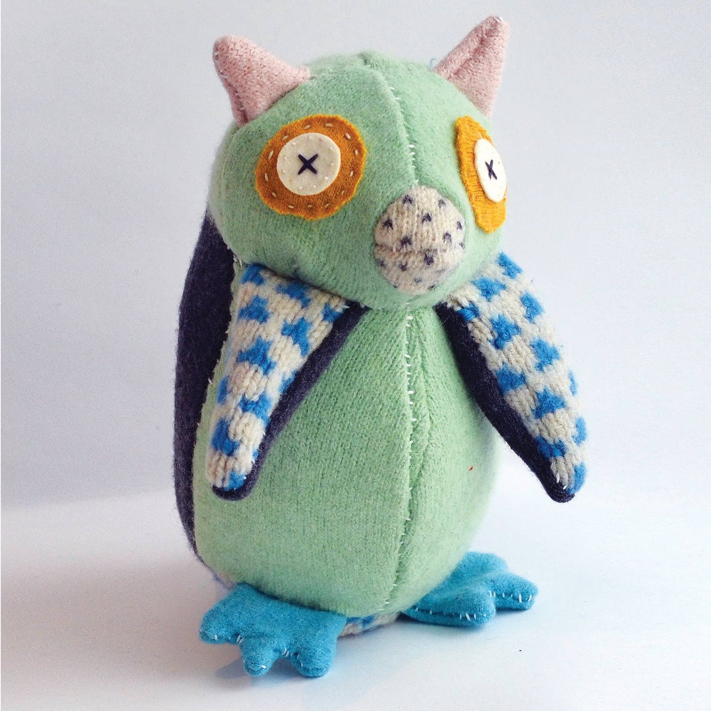 Cate and Levi - Owl Stuffed Animal DIY Sewing Kit | Reclaimed Wool
