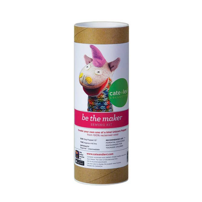 Cate and Levi - Unicorn Puppet DIY Sewing Kit | Reclaimed Wool