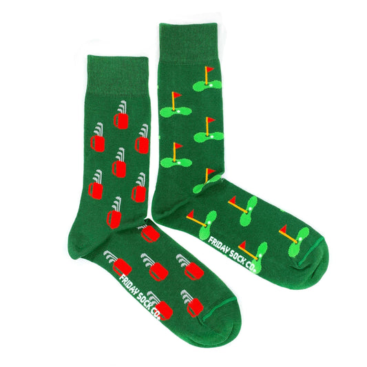 Friday Sock Co. - Men’s Golf Clubs & Green Socks: Men's 7 - 12