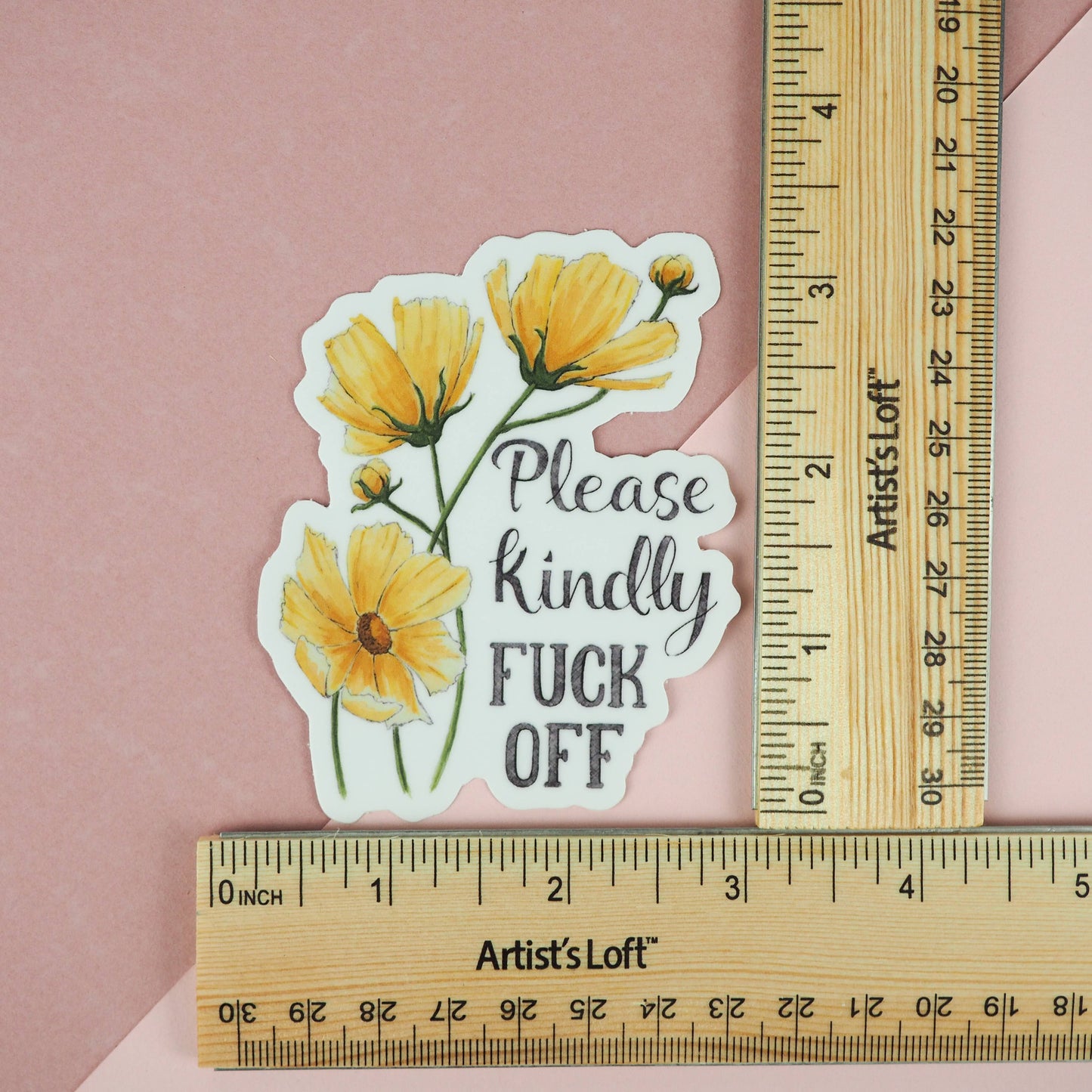 Naughty Florals - Please Kindly Fuck Off Vinyl Sticker