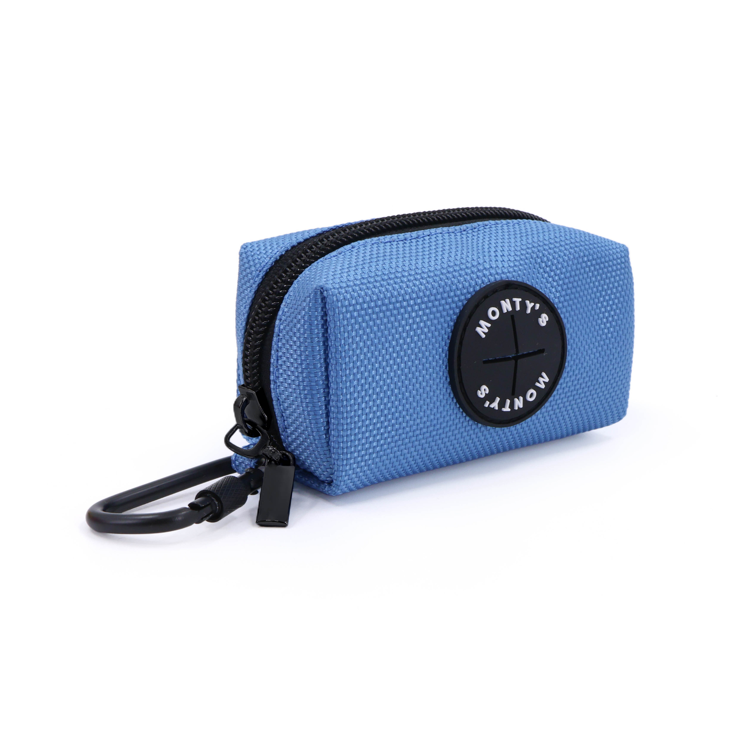 Monty's Bags - XL Nylon Poop Bag Dispenser Set with 45 Bag Triples Roll: Blue