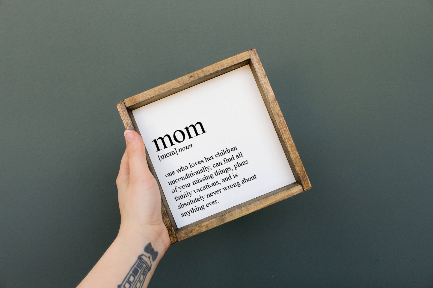 Williamraedesigns - Mom Definition Framed Print: Black