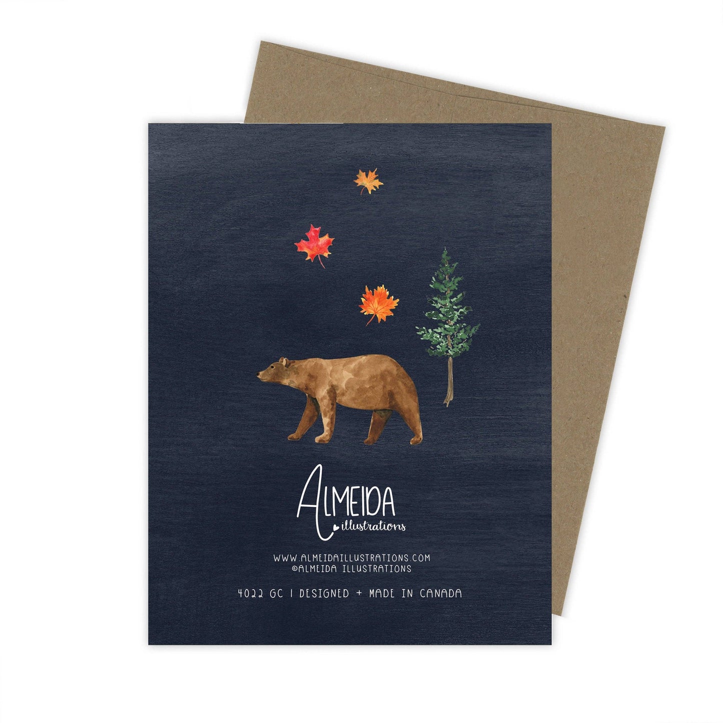 Almeida Illustrations - True North Canada Card | Canada: White