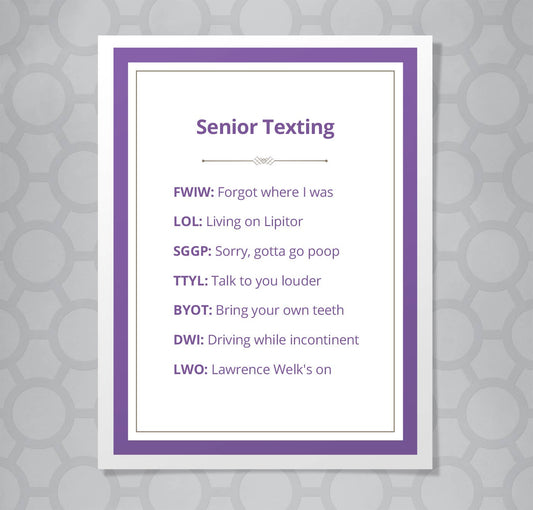 Design Corner - Senior Texting Retirement Card