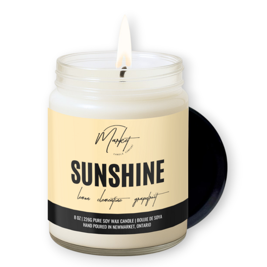 Market Candle Company - SUNSHINE SOY CANDLE: 8 oz Single Wick