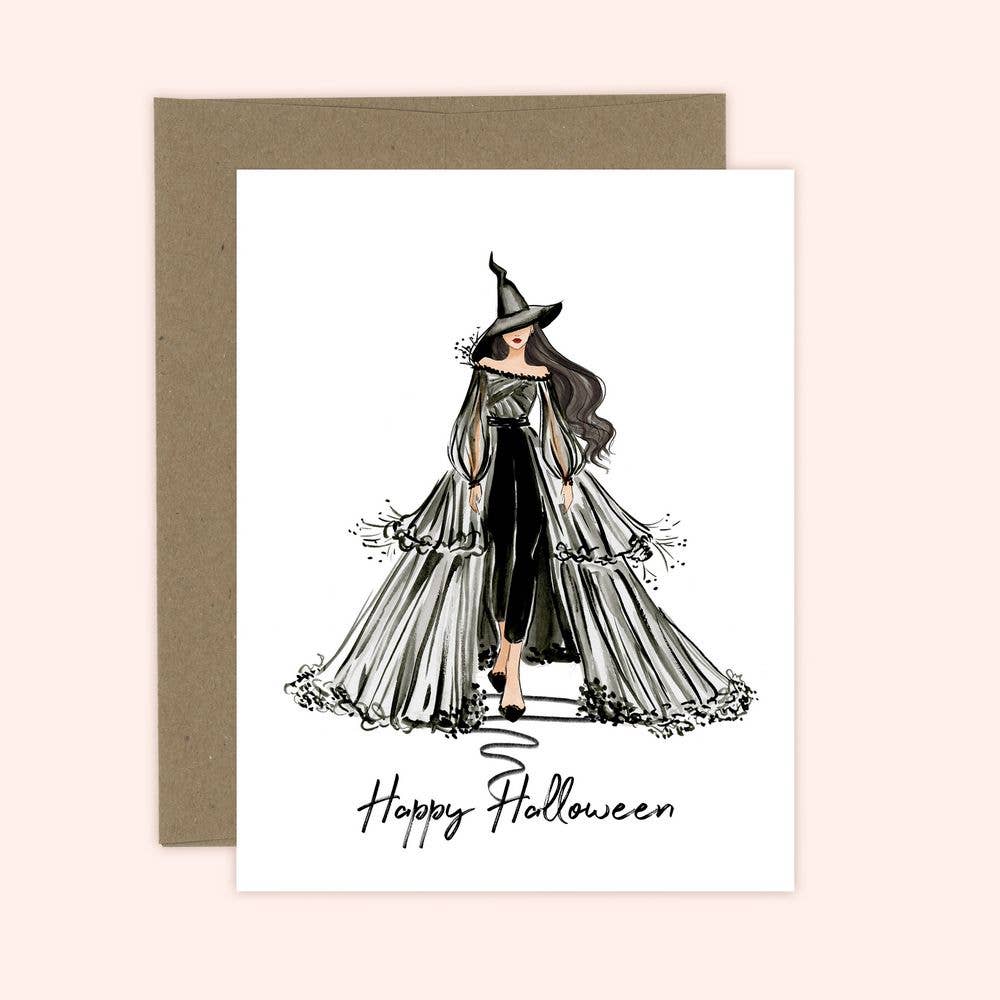 Almeida Illustrations - Happy Halloween! - Halloween Greeting Card: White