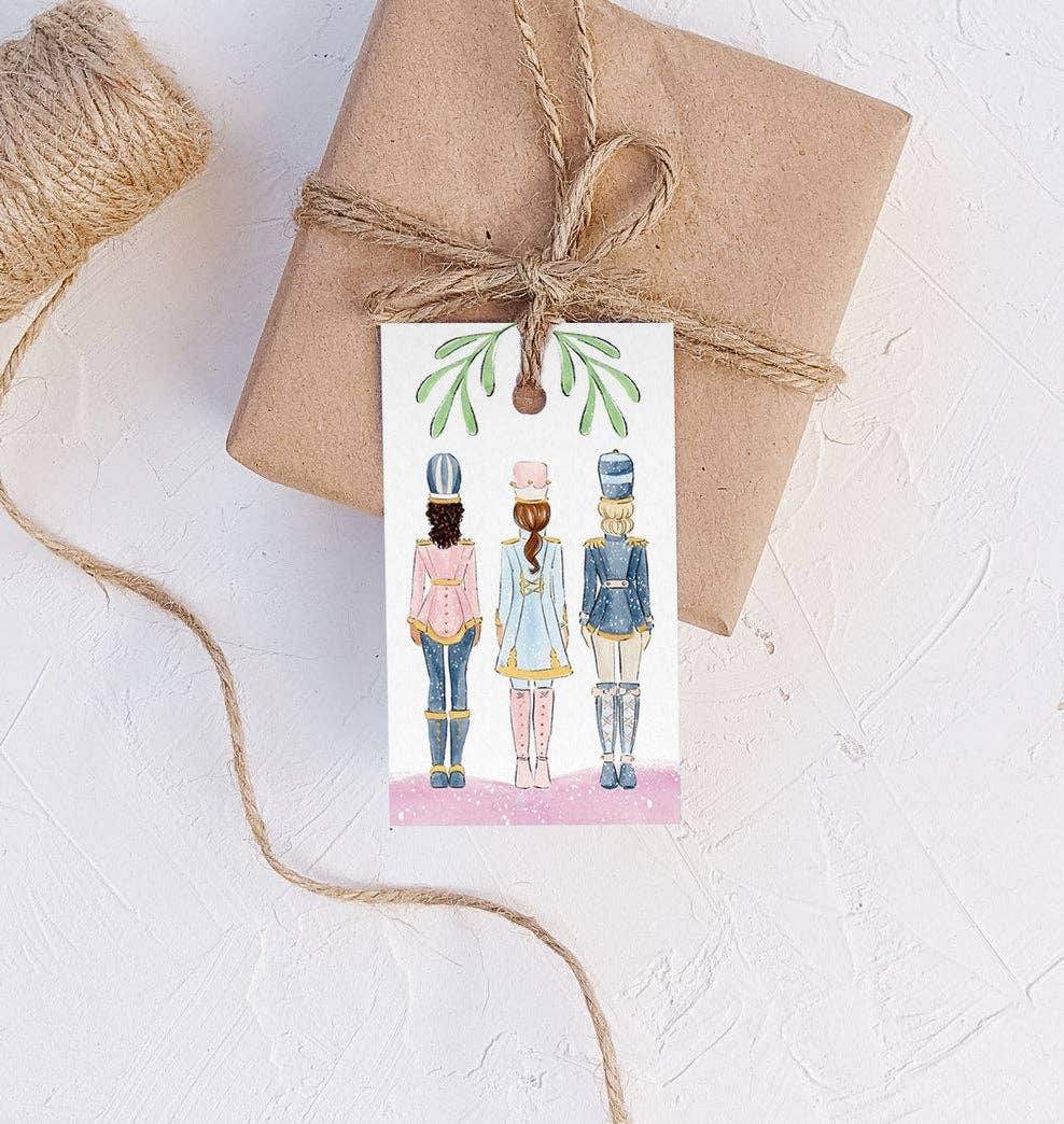 Almeida Illustrations - Soldiers - Set of 8 Holiday Gift Tags + String