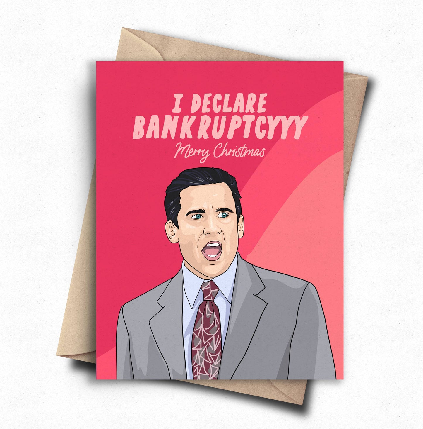 Pop Cult Paper - Declare Bankruptcy Funny Michael Scott Office Christmas Card
