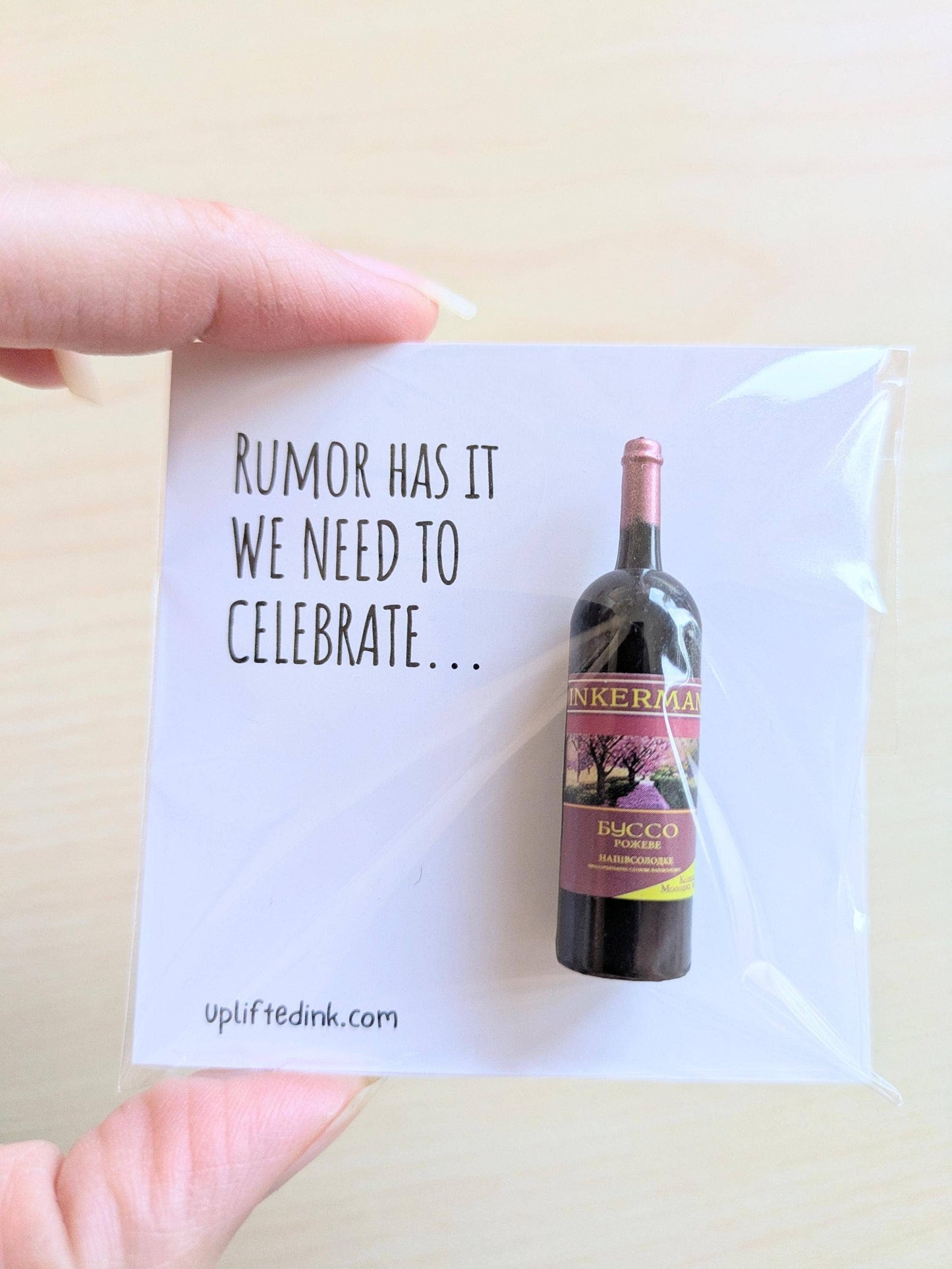 Uplifted Ink - Celebration Mini Card with Wine/Beer - Personalized Option: Beer