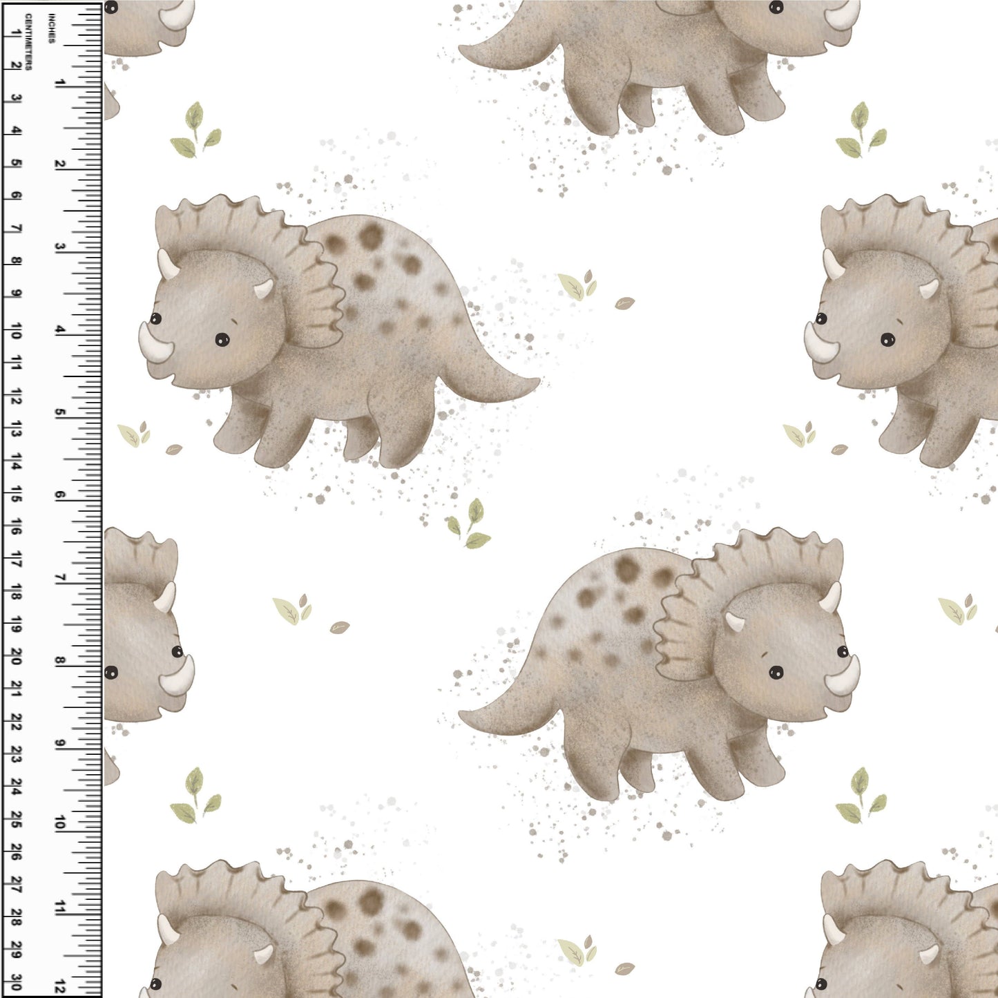 Busy Little Stitches - Triceratops Splatter Toddler Blanket
