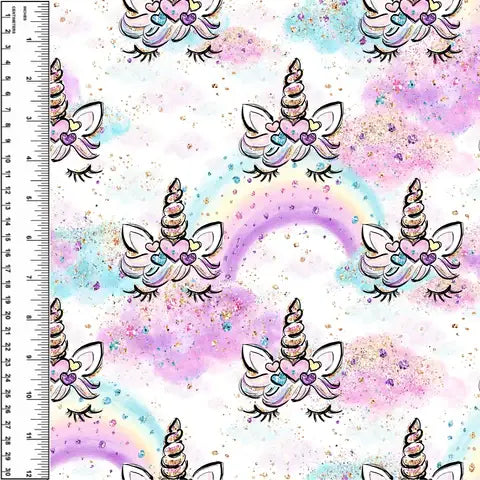 Busy Little Stitches - Unicorn Rainbows Toddler Blanket