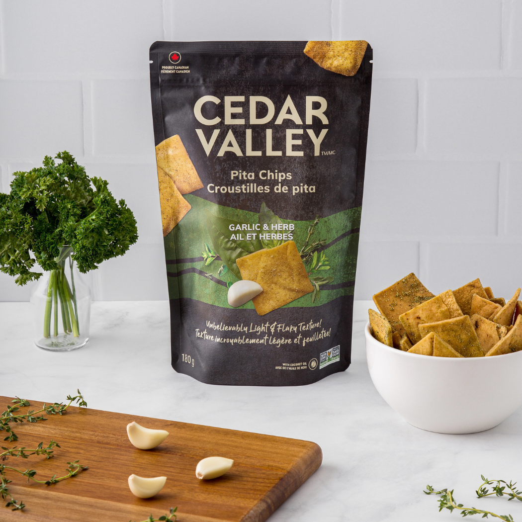 Cedar Valley - Garlic and Herb Pita Chips